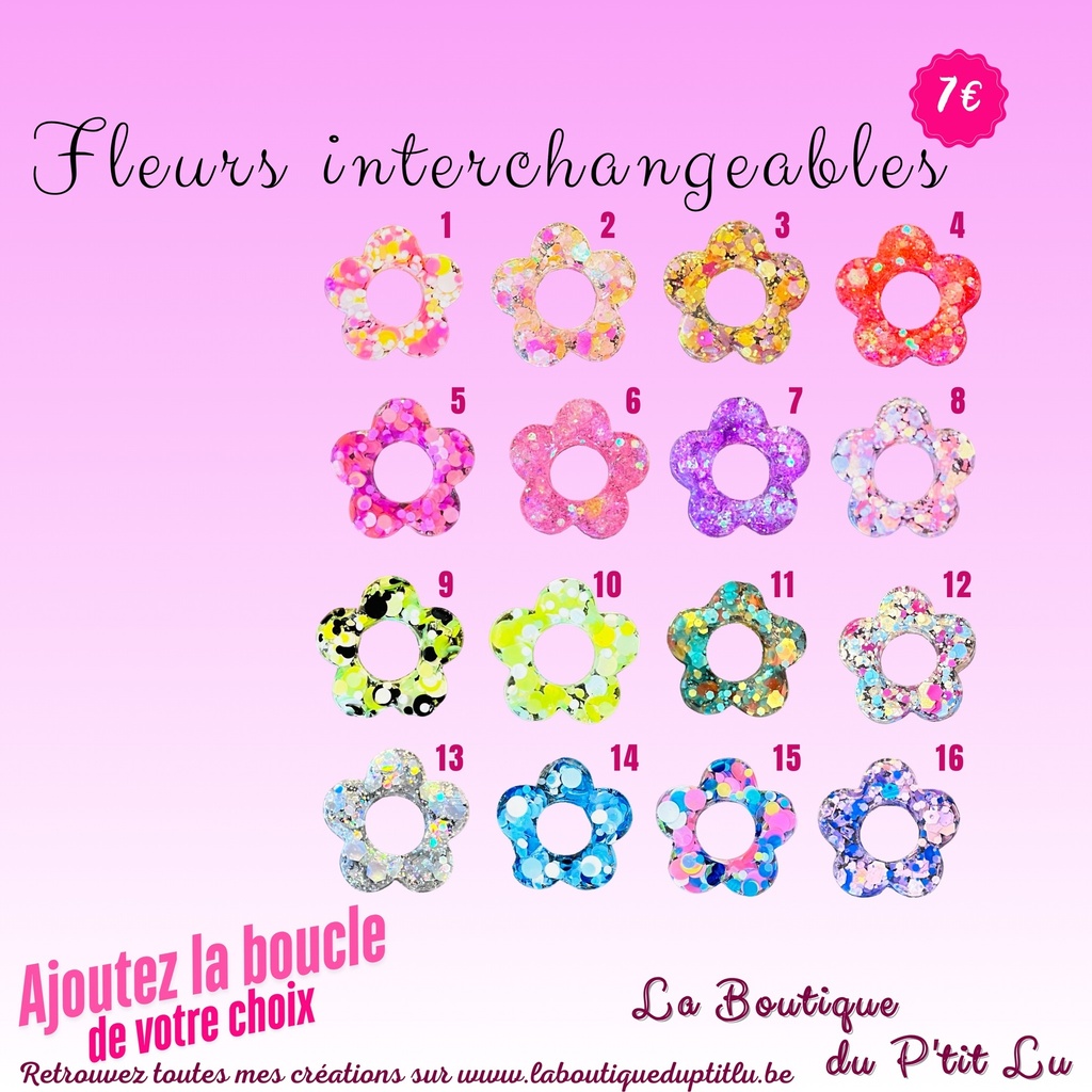  Boucles d'oreilles Flowever