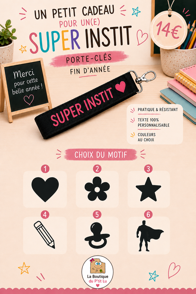 Porte-clés "Super Instit" 