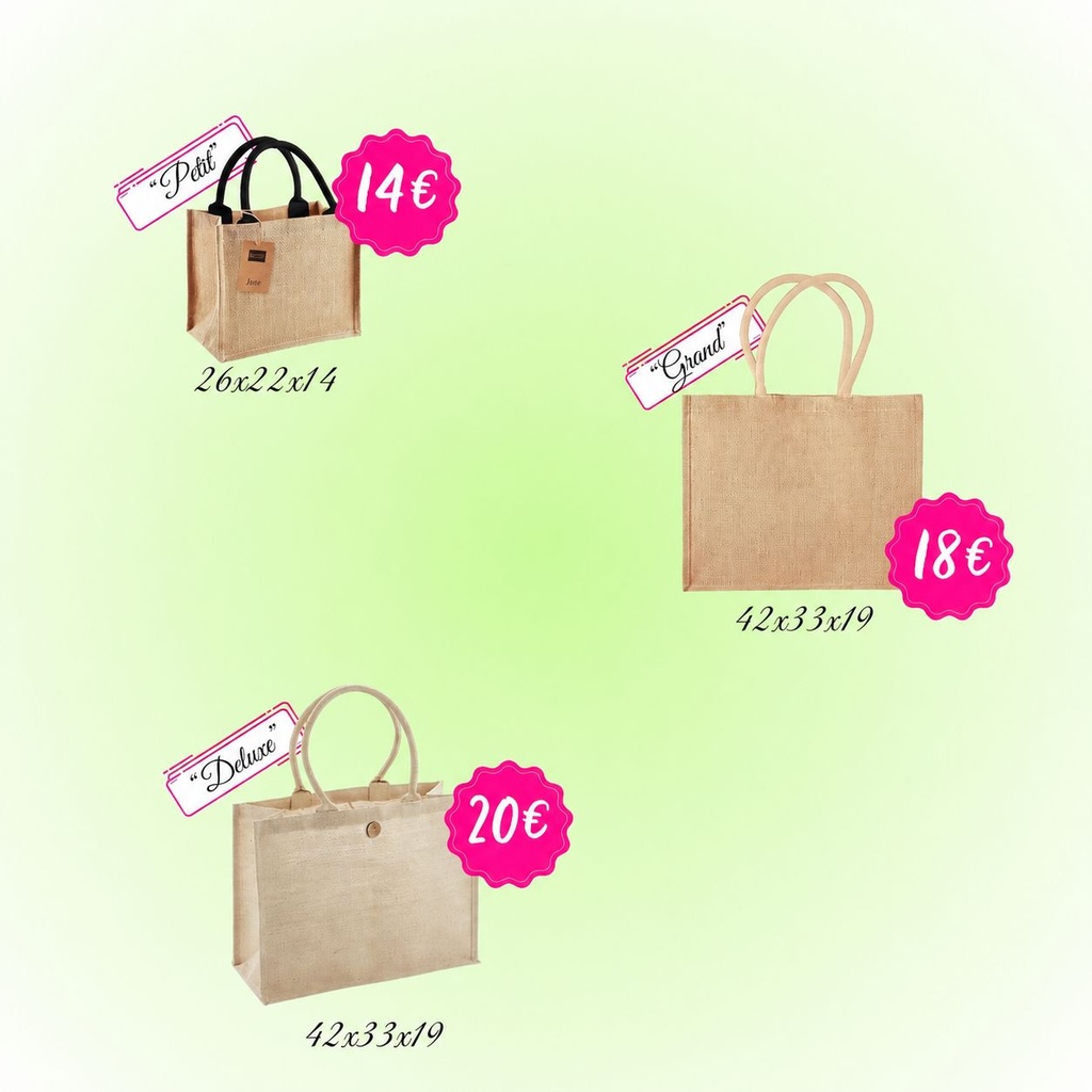 Sac en toile de jute "Le petit bazar de ..."   