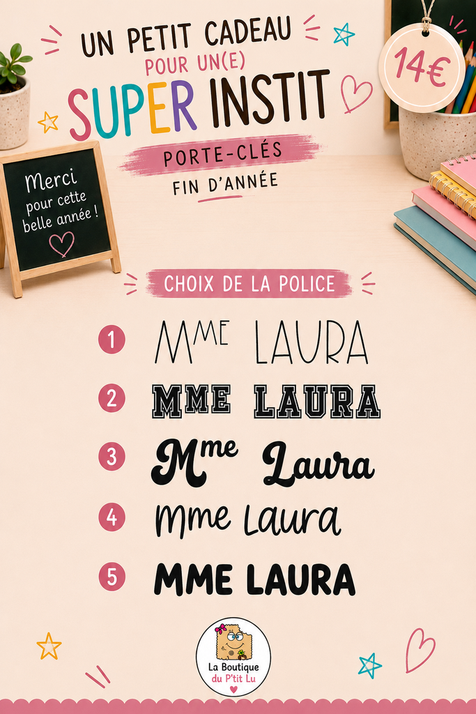 Porte-clés "Super Instit" 