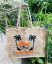 Sac en toile de jute "... En Vacances "