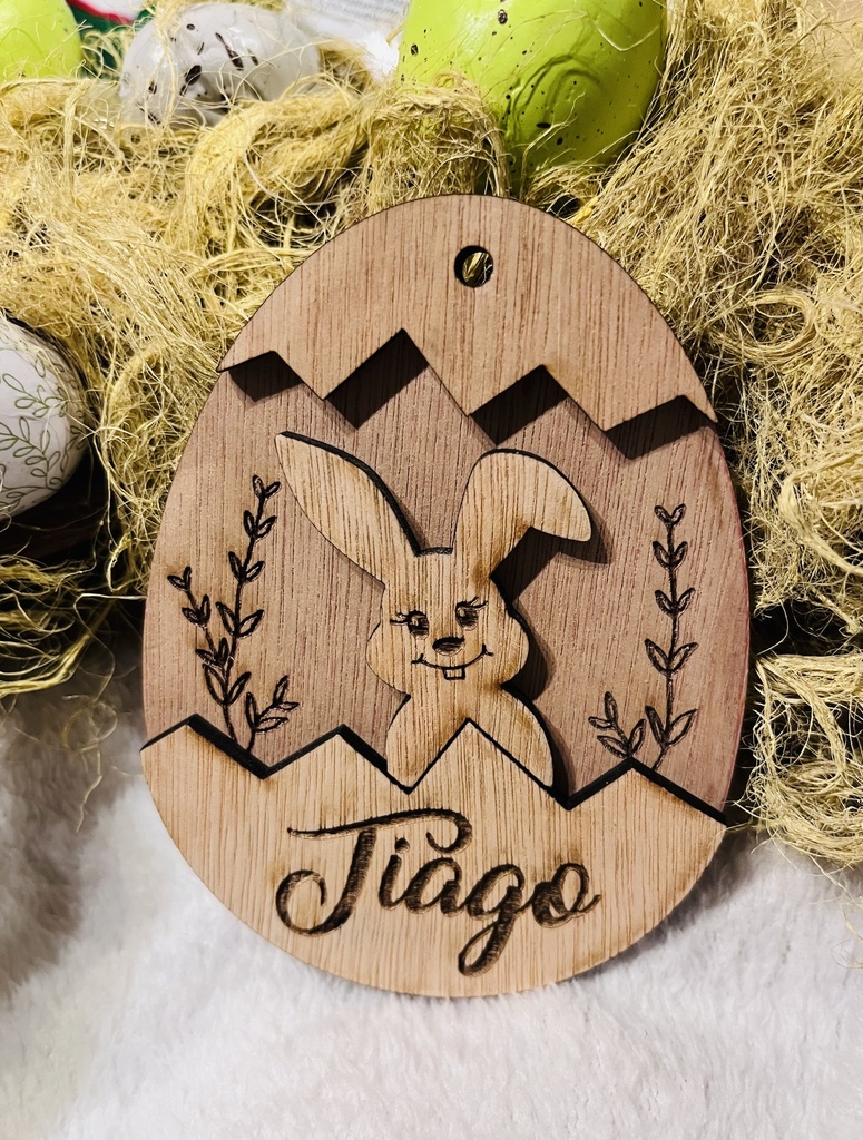 Oeuf de Pâques "Lapin" (Rouge)