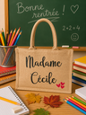 Sac en toile de jute "Madame ..." 