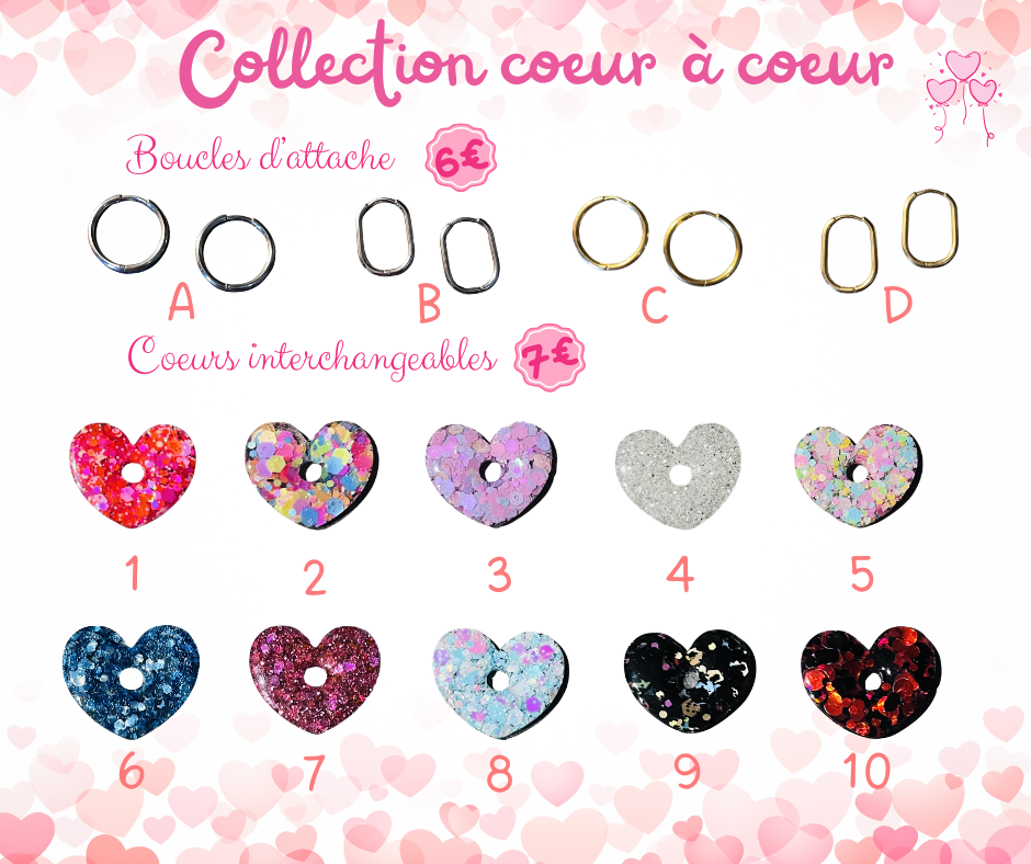  Boucles d'oreilles *Coeur à coeur*