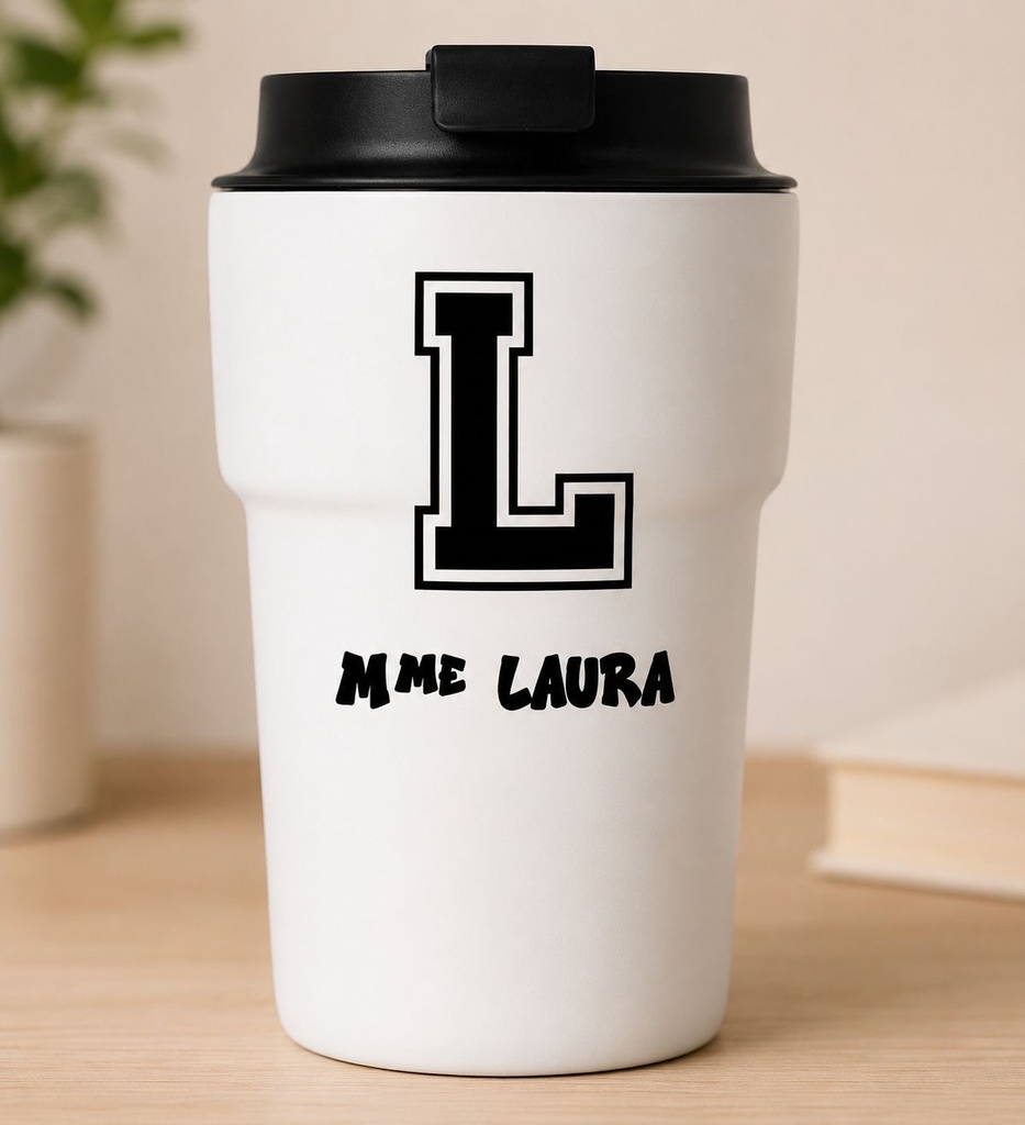 Mug à café isotherme personnalisé *blanc*   (Blanc)