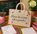 Sac en toile de jute "Merci de m'avoir aidé à grandir"