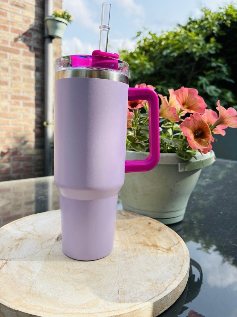 Mug isotherme *Lilas & rose* 