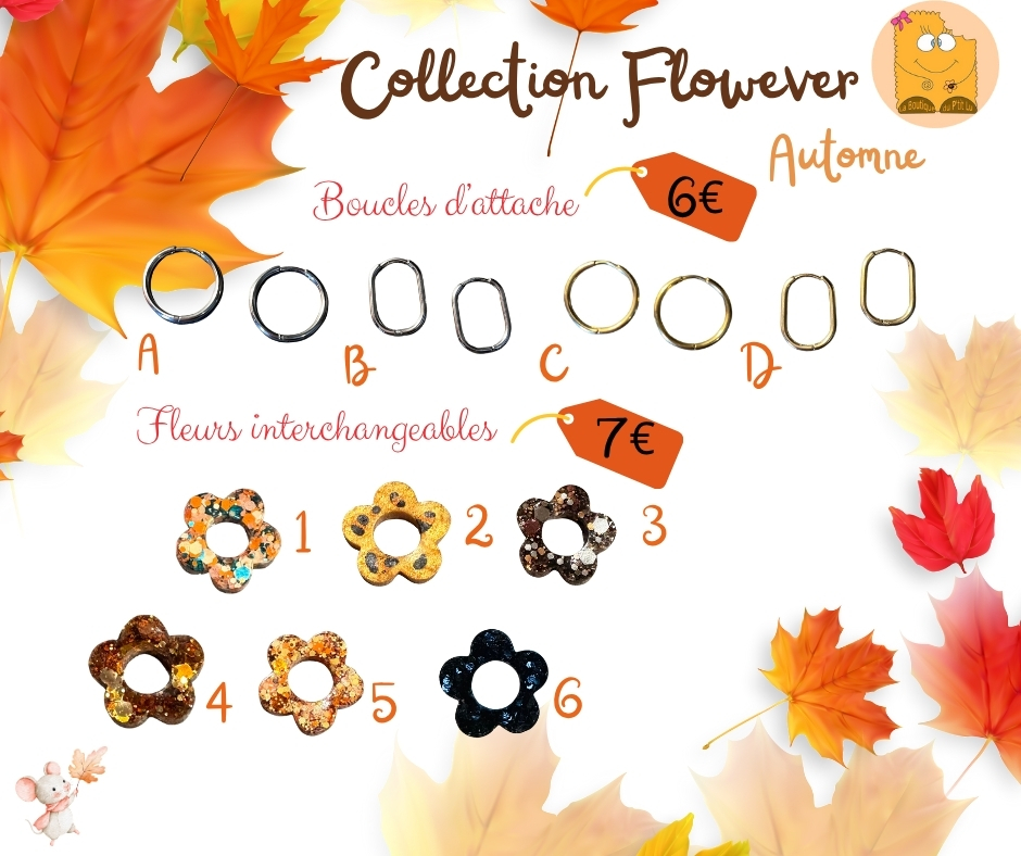  Boucles d'oreilles Flowever *Automne*