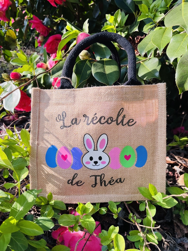 Sac en toile de jute *La récolte de ...* Petit Lapin 